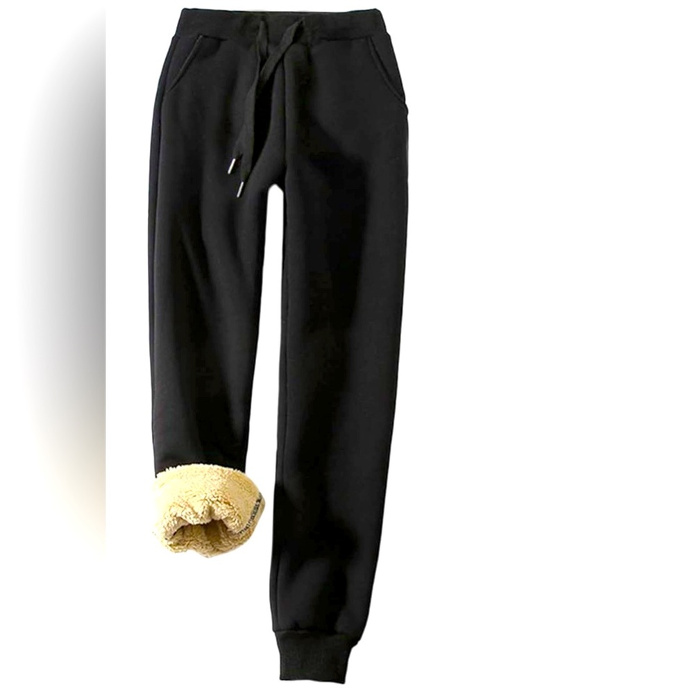 Yeokou Women's Warm Sherpa Lined Athletic Sweatpants Jogger Fleece Pants